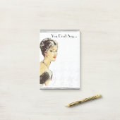 Post-it® Citation sarcastique d'une femme vintage rétro (Sur un bureau)
