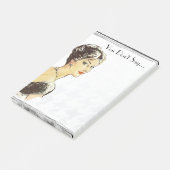 Post-it® Citation sarcastique d'une femme vintage rétro (Incliné)