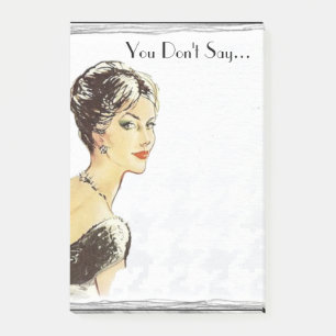 Post-it® Citation sarcastique d'une femme vintage rétro