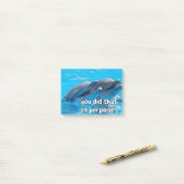 Post-it® Citations drôles d'énonciations de dauphin de (Sur un bureau)