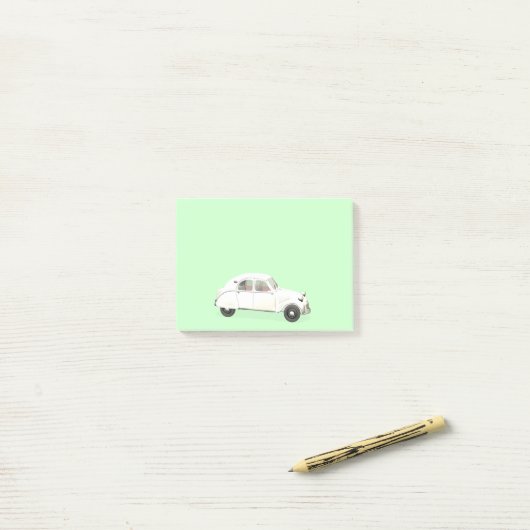 Post-it® Citroen blanc 2CV (Sur un bureau)