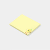 Post-it® Citron heureux mignon sur fond jaune (Incliné)