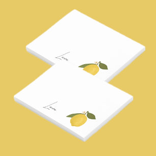 Post-it® Citron jaune avec feuilles vertes Agrumes frais