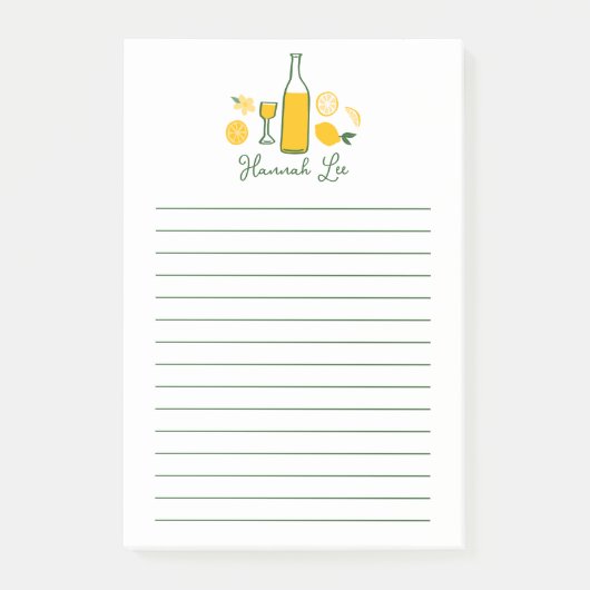 Post-it® Citron Limoncello Nom PERSONNALISÉ Mignon (Devant)