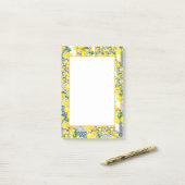 Post-it® Citron portugais Azulejo Méditerranée Santorin (Sur un bureau)
