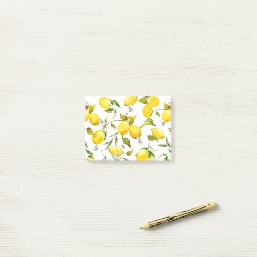 Post-it® citrons d'aquarelle 5 (Sur un bureau)
