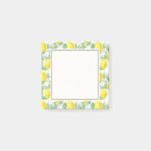 Post-it® Citrons jaunes avec Motif Feuille vert