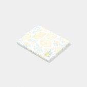 Post-it® Citrons jaunes et fleurs bleues Motif illustré (Incliné)