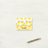 Post-it® Citrons ombre aquarelle citation inspirante (Sur un bureau)