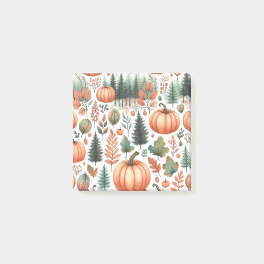 Post-it® Citrouille Amusement Automne Thanksgiving Orange F (Devant)