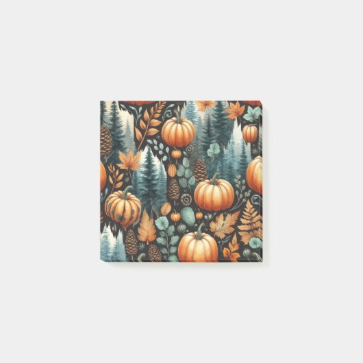 Post-it® Citrouille Amusement Automne Thanksgiving Orange F (Devant)