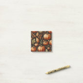 Post-it® Citrouille Amusement Automne Thanksgiving Orange F (Sur un bureau)