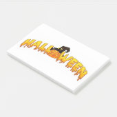 Post-it® citrouille de sorcière d'Halloween (Incliné)