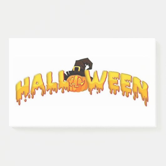 Post-it® citrouille de sorcière d'Halloween (Devant)