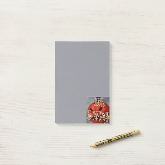 Post-it® Citrouille Grin (Sur un bureau)