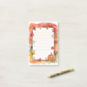 Post-it® Citrouille Grin & Leafy (Sur un bureau)