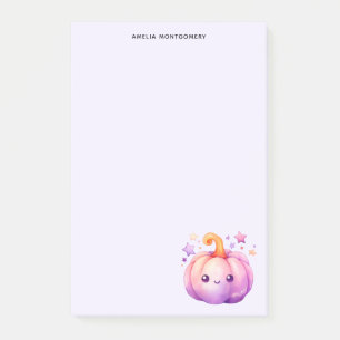 Post-it® Citrouille Pastel avec Étoiles Ambiance Mignonne e