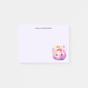 Post-it® Citrouille Pastel avec Étoiles Ambiance Mignonne e