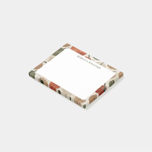 Post-it® Citrouilles d'automne Thanksgiving Nom Modèle (Incliné)