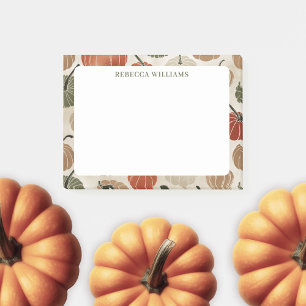 Post-it® Citrouilles d'automne Thanksgiving Nom Modèle