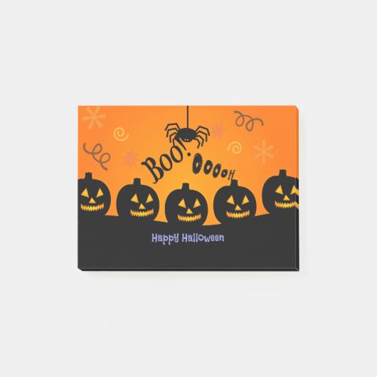 Post-it® Citrouilles d'Halloween effrayantes Jack-o-Lantern (Devant)