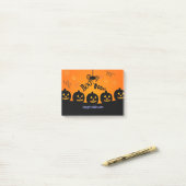 Post-it® Citrouilles d'Halloween effrayantes Jack-o-Lantern (Sur un bureau)