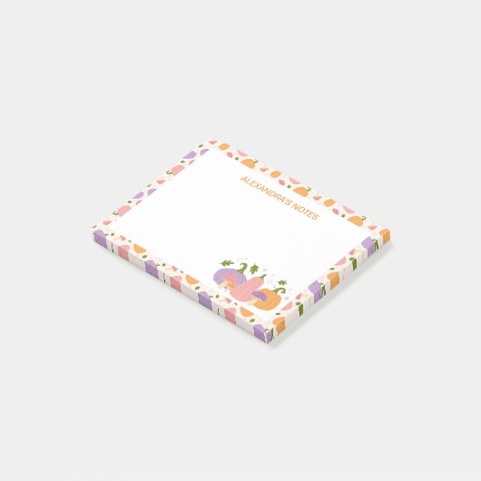 Post-it® Citrouilles et champignons d'Halloween (Incliné)