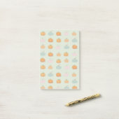 Post-it® Citrouilles oranges motif (Sur un bureau)