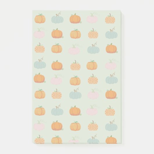 Post-it® Citrouilles oranges motif (Devant)