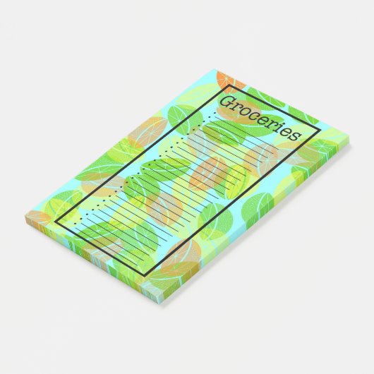 Post-it® Citrus Grocery List Post it Notes (Incliné)