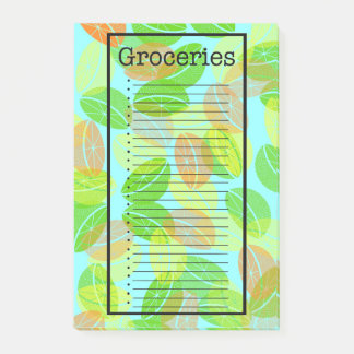 Post-it® Citrus Grocery List Post it Notes