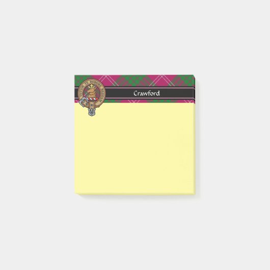 Post-it® Clan Crawford Crest Post-it Notes (Devant)