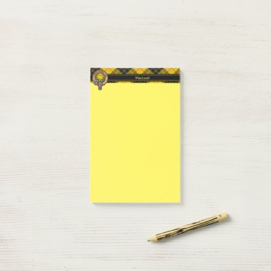 Post-it® Clan MacLeod de Lewis Crest (Sur un bureau)