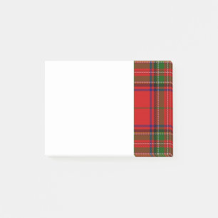 Post-it® Clan vert et bleu Stewart Tartan