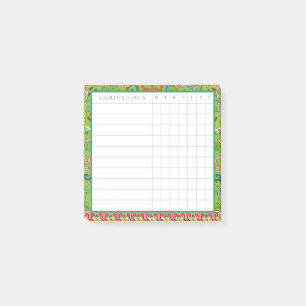 Post-it® Classic Apple Green Chinoiserie Habit Tracker
