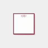 Post-it® Classic Burgundy Red Monogram (Devant)