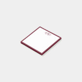 Post-it® Classic Burgundy Red Monogram (Incliné)