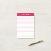 Post-it® Classic Cherry Red Linked Personnalisé (Sur un bureau)