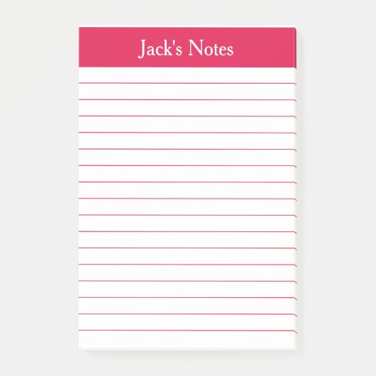 Post-it® Classic Cherry Red Linked Personnalisé (Devant)
