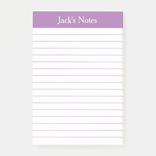Post-it® Classic Lavender Linked Personnalisé (Devant)