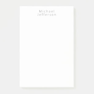 Post-it® Classic Minimaliste Nom élégant Noir Blanc