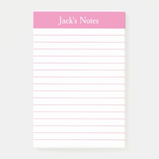 Post-it® Classic Pink Linked Personnalisé (Devant)