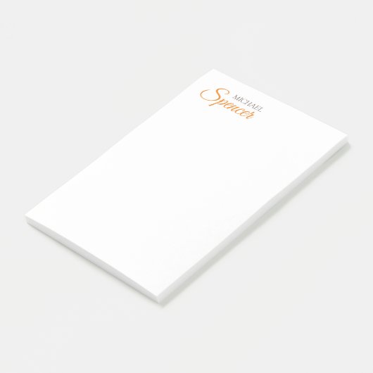 Post-it® Classic Plain Simple Clean Nom professionnel (Incliné)