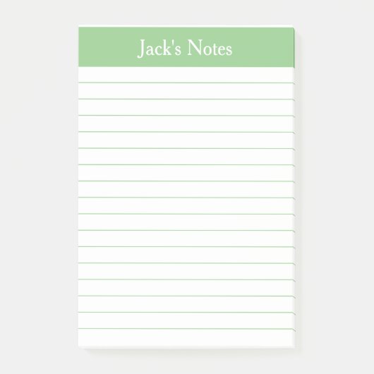 Post-it® Classic Sage Green Linked Personnalisé (Devant)