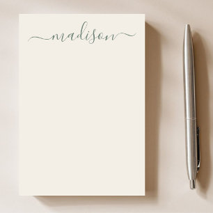 Post-it® Classic Vintage Sage Green Type Nom