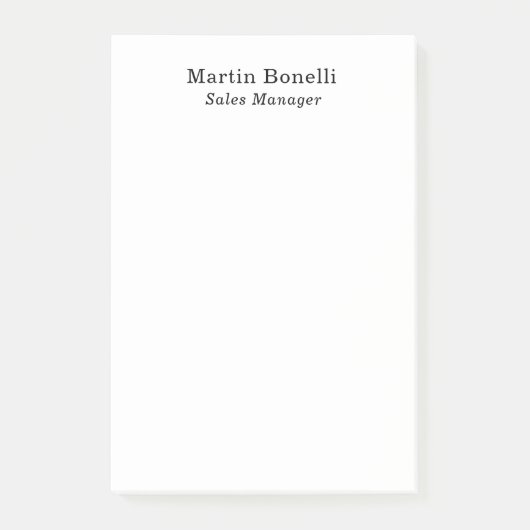 Post-it® Classical Professional Own Name Information Simple (Devant)