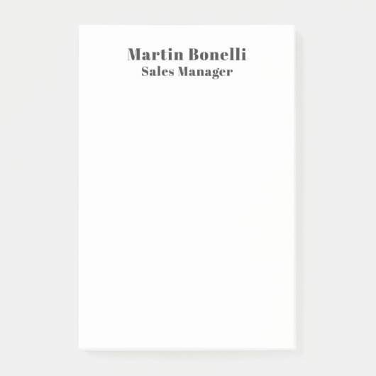 Post-it® Classical Professional Own Name Information Simple (Devant)