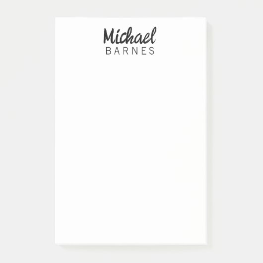 Post-it® Classical White Minimalist Plain Elegant (Devant)