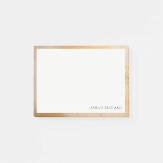 Post-it® Classique Artistique Chic Beige Or Peinture Textur (Devant)