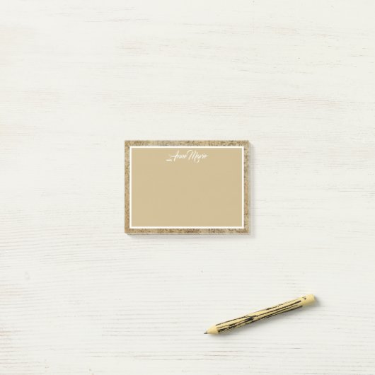 Post-it® Classique moderne en granit bronze (Sur un bureau)